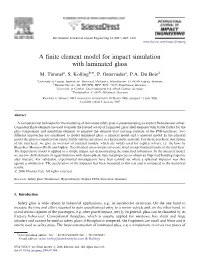 A Finite Element Model for Impact Simulation with Laminated Glass