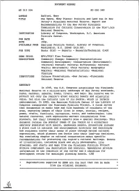 Folklife and Land Use in New Jersey's Pinelands National Reserve. Report
