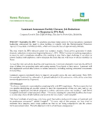 News Release for IMMEDIATE RELEASE