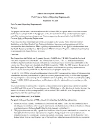 Post-Payment Notice of Reporting Requirements