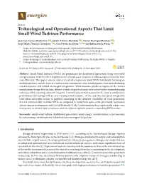 Technological and Operational Aspects That Limit Small Wind Turbines Performance
