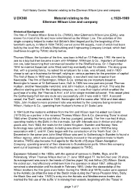 U DX368 Material Relating to the C.1928-1989 Ellerman Wilson Line and Company