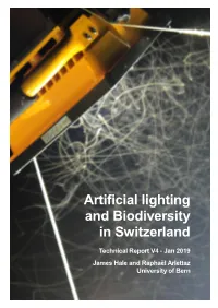 Artificial Lighting and Biodiversity in Switzerland