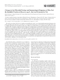 Changes in Gut Microbial Ecology and Immunological Responses of Mice Fed the Insoluble Fraction of Brassica Rapa L