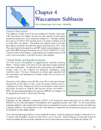 Chapter 4 Waccamaw Subbasin Part of Hydrologic Unit Code: 03040206