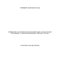 Chapter One: Background to the Study ------1