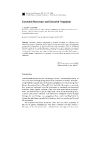 Extended Phenotypes and Extended Organisms