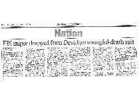 FBI Sniper Dropped from Davidian Wrongful-Death Suit
