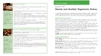 Hearty and Healthy Vegetarian Dishes in a Small Saucepan Over Medium Heat, Melt 4 Tbs
