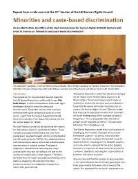 Minorities and Caste-Based Discrimination