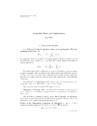 Unipotent Flows and Applications