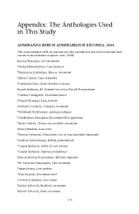 Appendix: the Anthologies Used in This Study
