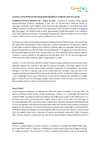 Curevac's Cvncov Phase 2B/3 Study Data Published in Preprints With