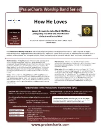 How He Loves (David Crowder)