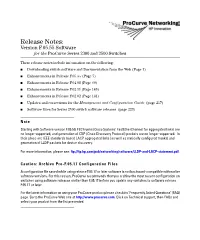 Release Notes: Version F.05.55 Software for the Procurve Series 2300 and 2500 Switches