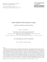 Active Tectonics of the Pyrenees: a Review