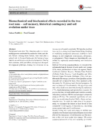 Biomechanical and Biochemical Effects Recorded in the Tree Root Zone – Soil Memory, Historical Contingency and Soil Evolution Under Trees