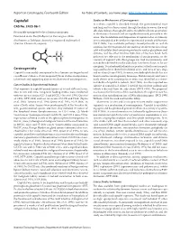 Captafol Studies on Mechanisms of Carcinogenesis CAS No