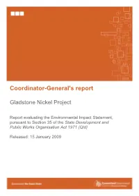 Gladstone Pacific Nickel Refinery – Summary Project Description Appendix B