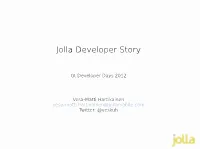 Jolla Developer Story