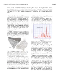 MINERALOGY DETERMINATIONS by CHEMIN XRD, TESTED on ULTRAMAFIC ROCKS (MANTLE XENOLITHS). A. H. Treiman1, K. L. Robinson1, D. F. Blake2, and D