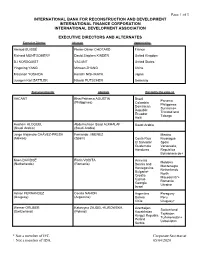 Page 1 of 3 * Not a Member of IFC. + Not a Member of IDA. Corporate