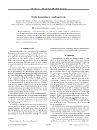 PHYSICAL REVIEW E 98, 042304 (2018) Weight Thresholding on Complex Networks