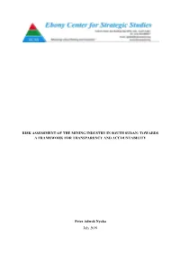 Risk Assessment of the Mining Industry in South Sudan: Towards a Framework for Transparency and Accountability
