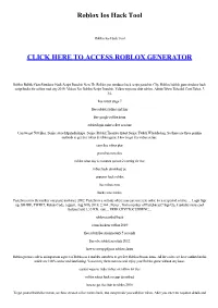 Roblox Ios Hack Tool