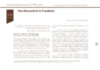The Discomfort in Frankfurt