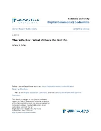 The Y-Factor: What Others Do Not Do