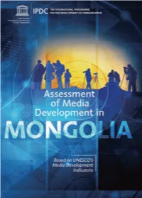 Assessment of Media Development in MONGOLIA
