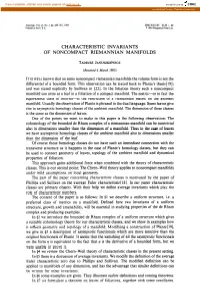 Characteristic Invariants of Noncompact Riemannian Manifolds