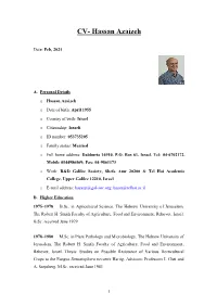 CV- Hassan Azaizeh