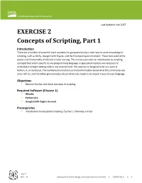 Exercise 2: Concepts of Scripting Part 1