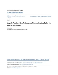 How Philosophers Rise and Empires Fall in the Work of Leo Strauss