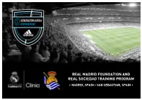 Real Madrid Foundation and Real Sociedad Training