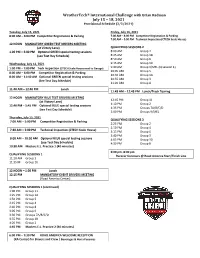 Weathertech® International Challenge with Brian Redman July 15 – 18, 2021 Provisional Schedule (2/2/2021)