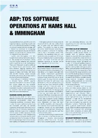 Abp: Tos Software Operations at Hams Hall & Immingham