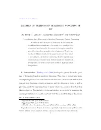 Degrees of Freedom in Quadratic Goodness of Fit