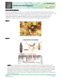 Evolution of Ant-Mimicking Beetles Edcator Materials