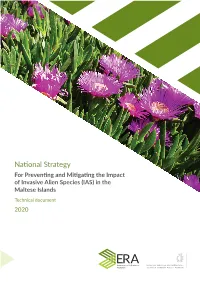 National Strategy for Preventing and Mitigating the Impact of Invasive Alien Species (IAS) in the Maltese Islands
