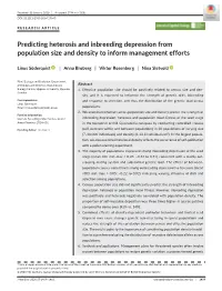 Predicting Heterosis and Inbreeding Depression from Population Size and Density to Inform Management Efforts