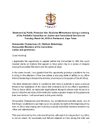 Statement by Public Protector Adv. Busisiwe Mkhwebane
