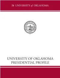 UNIVERSITY of OKLAHOMA