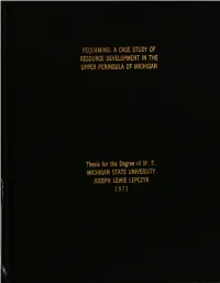 A Case Study of Resource Development in the Upper Peninsula of Michigan