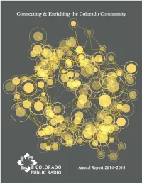Annual Report 2014–2015 Table of Contents