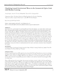 Classifying Lensed Gravitational Waves in the Geometrical Optics Limit with Machine Learning