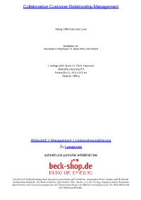 Collaborative Customer Relationship Management
