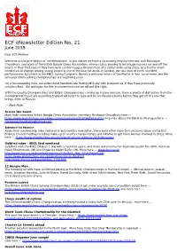 ECF Enewsletter Edition No. 21 June 2018